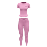 LASH BO$$ SHORT SLEEVE SET - PINK - Strikly Lashed Glam Shop LLC