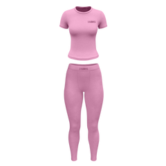 LASH BO$$ SHORT SLEEVE SET - PINK - Strikly Lashed Glam Shop LLC