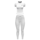 LASH BO$$ SHORT SLEEVE SET - WHITE - Strikly Lashed Glam Shop LLC