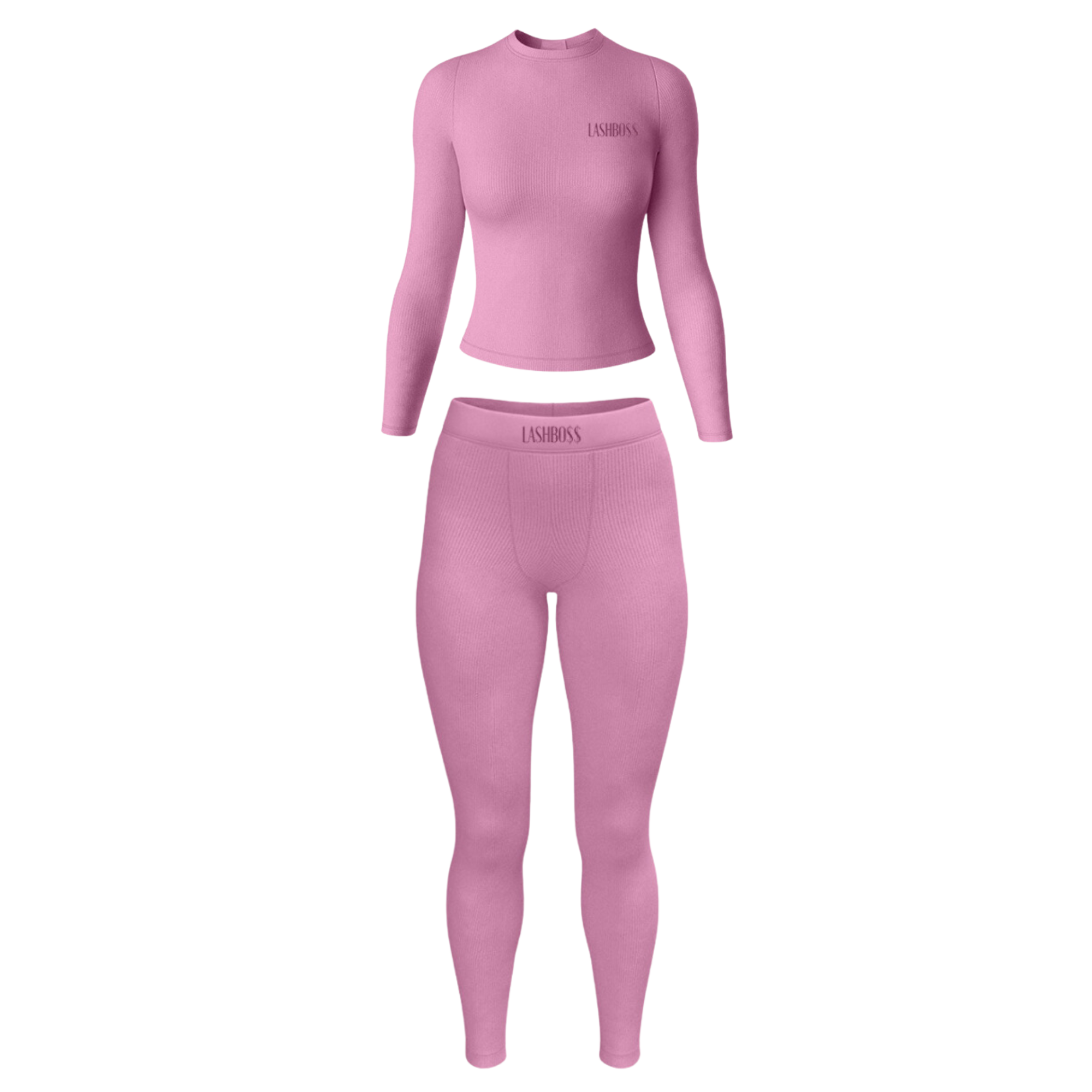 LASH BO$$ LONG SLEEVE SET - PINK - Strikly Lashed Glam Shop LLC