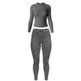 LASH BO$$ LONG SLEEVE SET - GREY - Strikly Lashed Glam Shop LLC