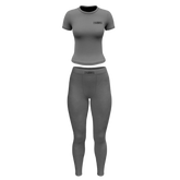 LASH BO$$ SHORT SLEEVE SET - GREY - Strikly Lashed Glam Shop LLC