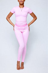 LASH BO$$ SHORT SLEEVE SET - PINK - Strikly Lashed Glam Shop LLC