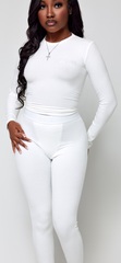 LASH BO$$ LONG SLEEVE SET - WHITE - Strikly Lashed Glam Shop LLC