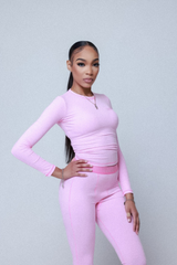 LASH BO$$ LONG SLEEVE SET - PINK - Strikly Lashed Glam Shop LLC