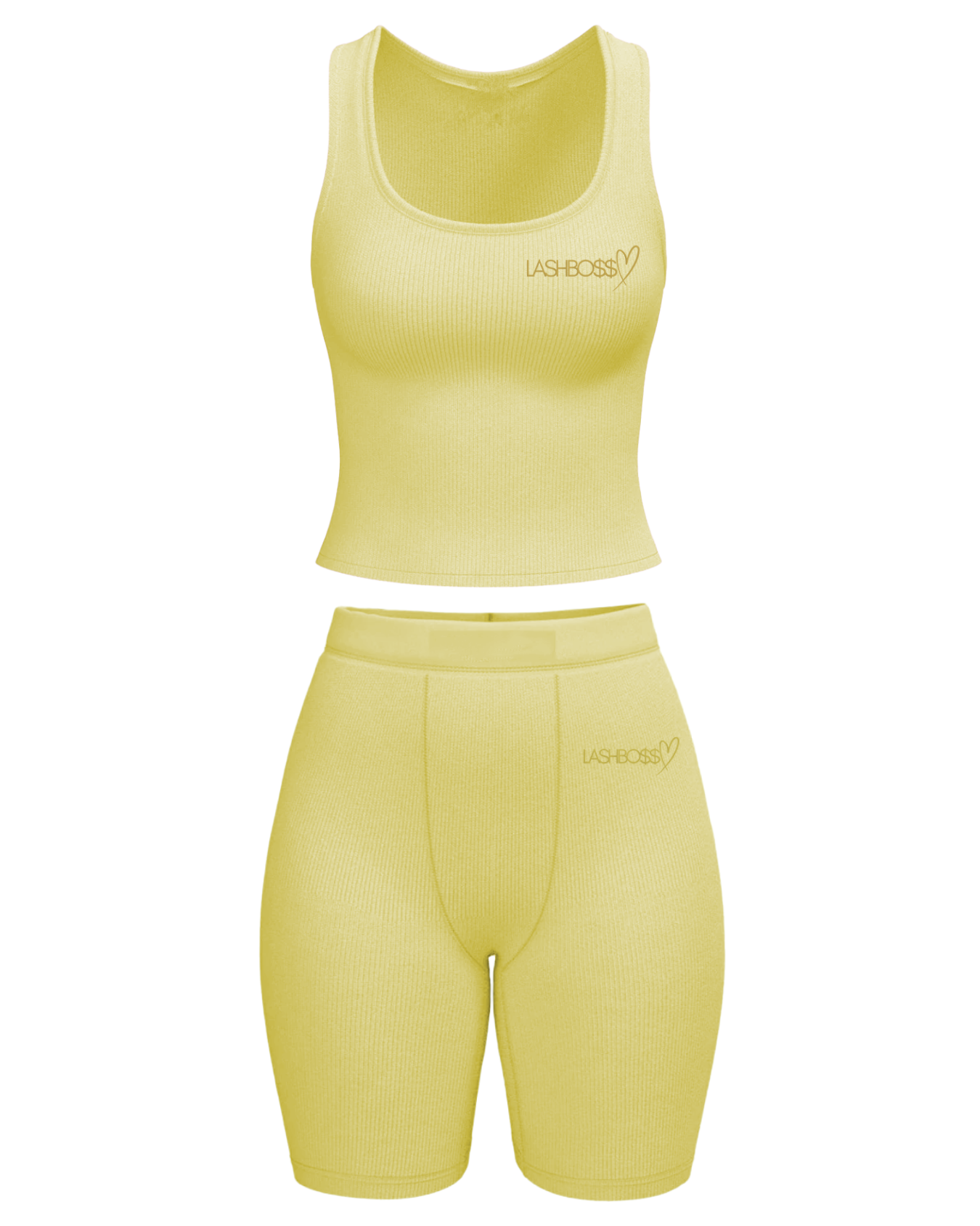 LASH BO$$ TANK TOP SET - SUNSHINE BLISS - Strikly Lashed Glam Shop LLC